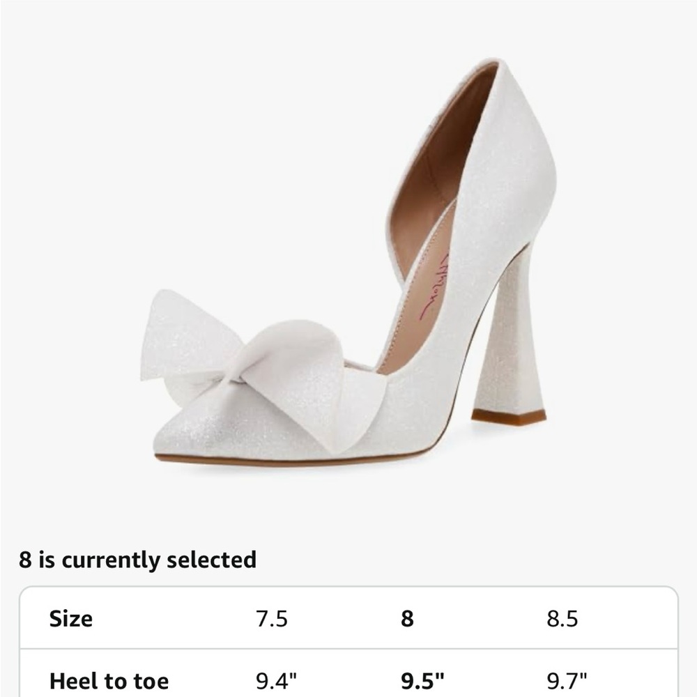 Betsey Johnson Glittering White Heels